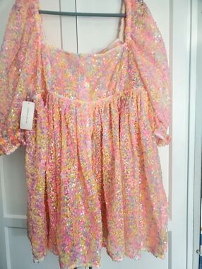 NWT SELKIE Sequin Puff 2X